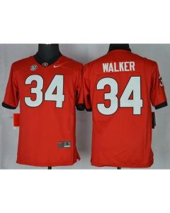 Bulldogs #34 Herschel Walker Red Stitched Youth NCAA Jersey