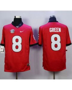 Bulldogs #8 A.J. Green Red Stitched NCAA Jersey