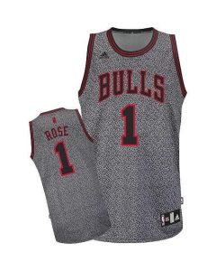 Bulls #1 Derrick Rose Grey Static Fashion Stitched NBA Jersey