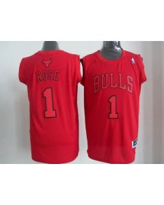 Bulls #1 Derrick Rose Red Big Color Fashion Stitched NBA Jersey