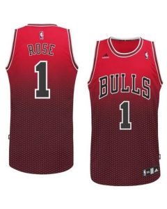 Bulls #1 Derrick Rose Red Resonate Fashion Swingman Stitched NBA Jersey