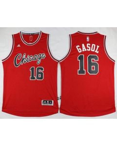 Bulls #16 Pau Gasol Red Hardwood Classics Performance Stitched NBA Jersey