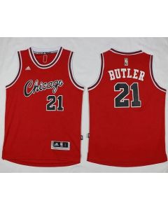 Bulls #21 Jimmy Butler Red Hardwood Classics Performance Stitched NBA Jersey