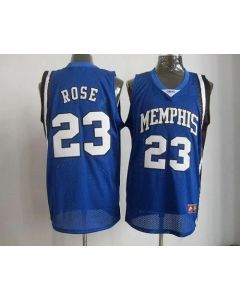 Bulls #23 Derrick Rose Blue Memphis Tigers High School Stitched NBA Jersey