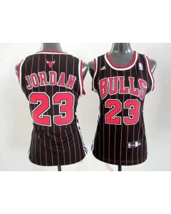 Bulls #23 Michael Jordan Black Women's Alternate Stitched NBA Jersey