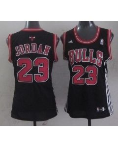 Bulls #23 Michael Jordan Black Women's Fashion Stitched NBA Jersey