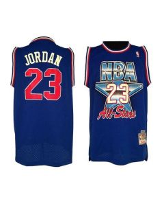 Bulls #23 Michael Jordan Blue 1992 All Star Stitched NBA Jersey