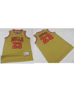 Bulls #23 Michael Jordan Gold 1997 Throwback Classic Stitched NBA Jersey