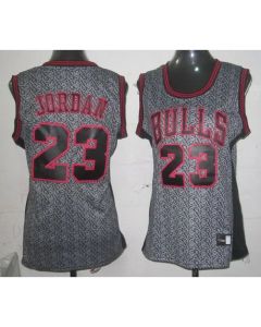 Bulls #23 Michael Jordan Grey Women's Static Fashion Stitched NBA Jersey
