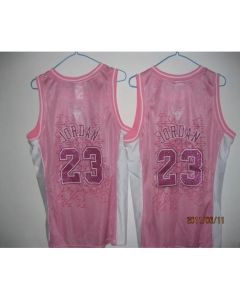 Bulls #23 Michael Jordan Pink Women Fashion Stitched NBA Jersey