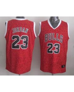 Bulls #23 Michael Jordan Red Crazy Light Stitched NBA Jersey