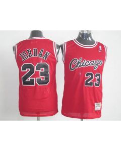 Bulls #23 Michael Jordan Red Throwback Stitched NBA Jersey