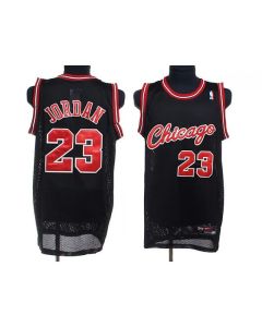 Bulls #23 Michael Jordan Stitched Black Crabbed Typeface NBA Jersey