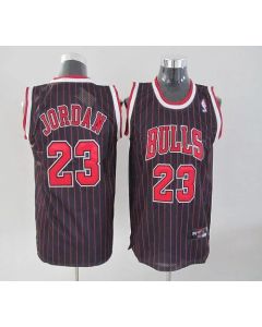 Bulls #23 Michael Jordan Stitched Black Red Strip Youth NBA Jersey