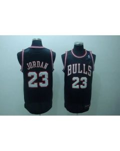 Bulls #23 Michael Jordan Stitched Black White Number NBA Jersey