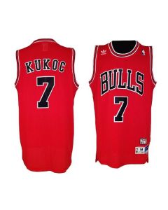 Bulls #7 Tony Kukoc Red Throwback Stitched NBA Jersey