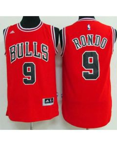 Bulls #9 Rajon Rondo Red Stitched NBA Jersey