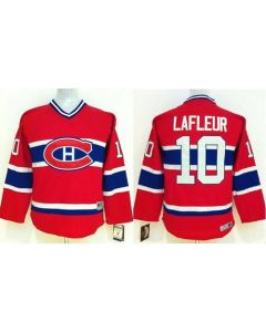 Canadiens #10 Guy Lafleur Red CCM Throwback Stitched Youth NHL Jersey