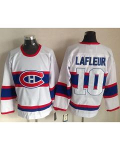 Canadiens #10 Guy Lafleur White CCM Throwback Stitched NHL Jersey