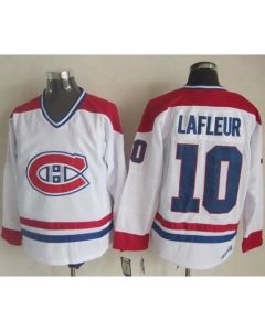 Canadiens #10 Guy Lafleur White CH-CCM Throwback Stitched NHL Jersey