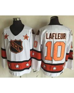 Canadiens #10 Guy Lafleur White/Orange All Star CCM Throwback Stitched NHL Jersey