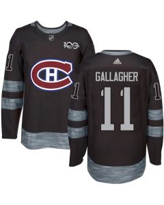 Canadiens #11 Brendan Gallagher Black 1917-2017 100th Anniversary Stitched NHL Jersey