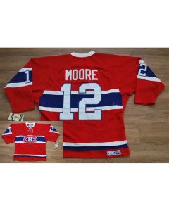 Canadiens #12 Dominic Moore Stitched Red CH CCM Throwback NHL Jersey