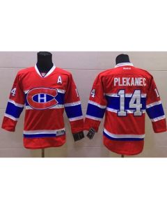 Canadiens #14 Tomas Plekanec Red Stitched Youth NHL Jersey