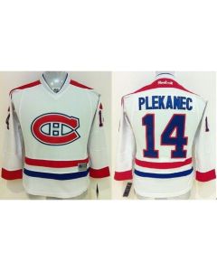 Canadiens #14 Tomas Plekanec White Stitched Youth NHL Jersey