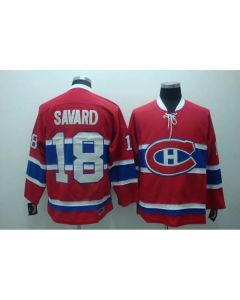 Canadiens #18 Serge Savard Stitched Red CH CCM Throwback NHL Jersey