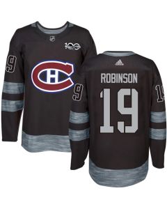 Canadiens #19 Larry Robinson Black 1917-2017 100th Anniversary Stitched NHL Jersey