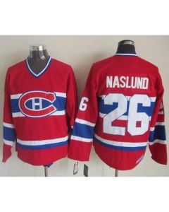 Canadiens #26 Mats Naslund Red CCM Throwback Stitched NHL Jersey