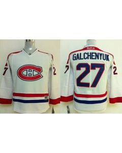 Canadiens #27 Alex Galchenyuk White Stitched Youth NHL Jersey