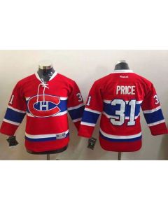 Canadiens #31 Carey Price Stitched CH Red Youth NHL Jersey
