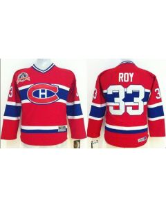 Canadiens #33 Patrick Roy Red CCM Throwback Stitched Youth NHL Jersey