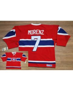 Canadiens #7 Howie Morenz Stitched Red CH CCM Throwback NHL Jersey