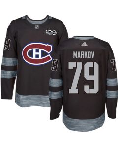 Canadiens #79 Andrei Markov Black 1917-2017 100th Anniversary Stitched NHL Jersey