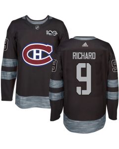Canadiens #9 Maurice Richard Black 1917-2017 100th Anniversary Stitched NHL Jersey