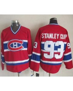 Canadiens #93 Stanley Cup Red CCM Throwback Stitched NHL Jersey