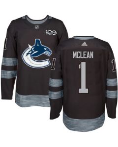 Canucks #1 Kirk Mclean Black 1917-2017 100th Anniversary Stitched NHL Jersey
