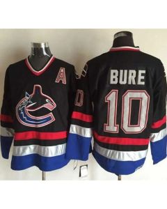 Canucks #10 Pavel Bure Black/Blue CCM Throwback Stitched NHL Jersey