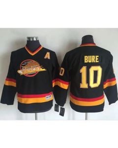 Canucks #10 Pavel Bure Black CCM Throwback Youth Stitched NHL Jersey