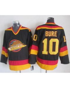 Canucks #10 Pavel Bure Black/Gold CCM Throwback Stitched NHL Jersey