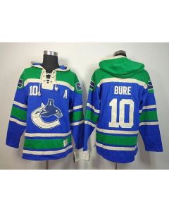 Canucks #10 Pavel Bure Blue Sawyer Hooded Sweatshirt Stitched NHL Jersey