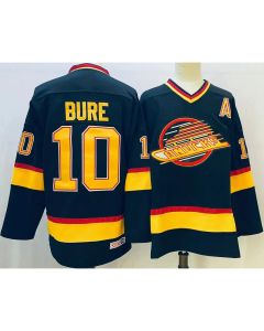 Canucks #10 Pavel Bure CCM Throwback Stitched Black NHL Jersey