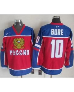Canucks #10 Pavel Bure Red/Blue Throwback Stitched NHL Jersey