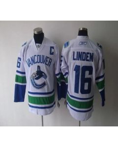 Canucks #16 Trevor Linden White Stitched Youth NHL Jersey