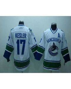 Canucks #17 Ryan Kesler White Stitched Youth NHL Jersey