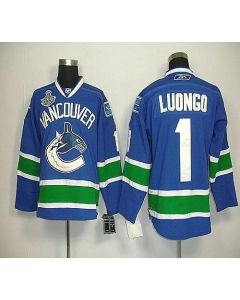 Canucks 2011 Stanley Cup Finals #1 Roberto Luongo Blue Stitched Youth NHL Jersey