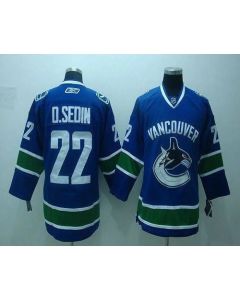 Canucks #22 D.sedin Blue Stitched Youth NHL Jersey